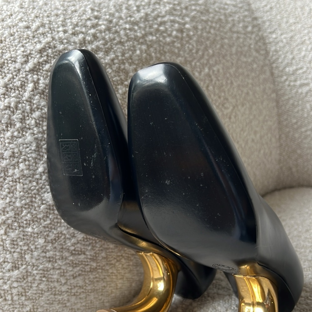 DRIES VAN NOTEN
Curved-Heel Leather Pumps, 36.5 NEW - Picture 14 of 16